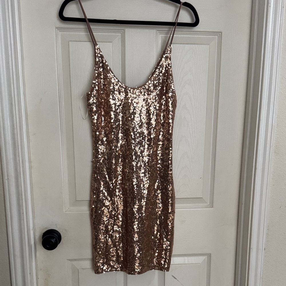 Sequin Gold Dress